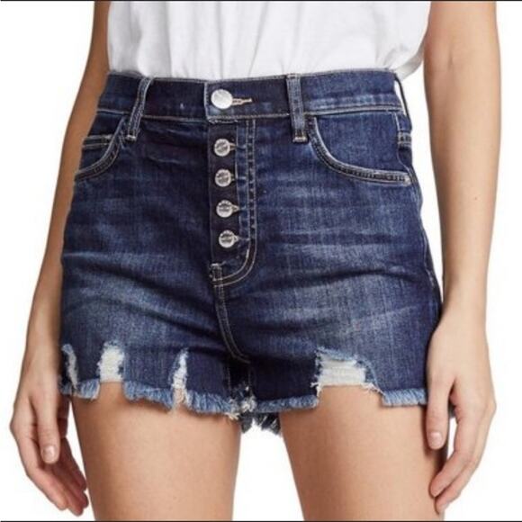 Current/Elliott Ultra High Waist Button Fly Belloc Jean Shorts 27 EUC - Picture 1 of 11